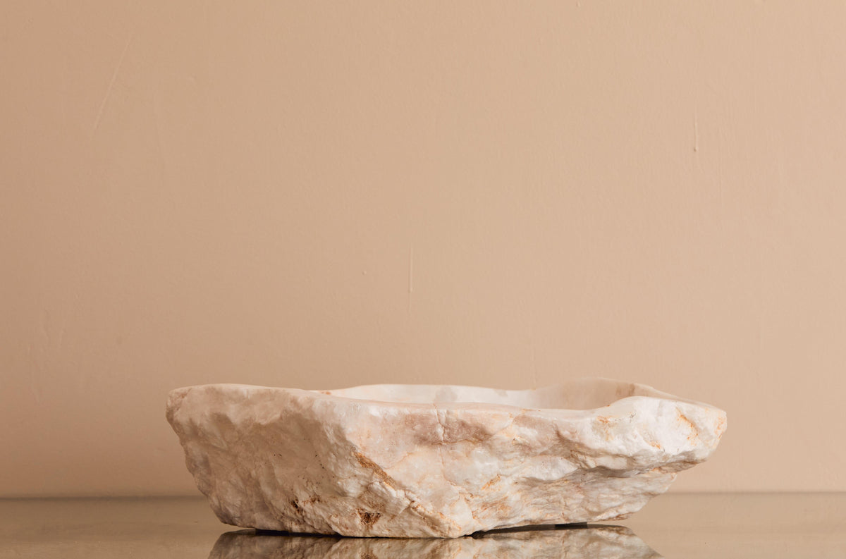Monolith Onyx Stone Sink - Cream, Pink, Red - Cultheir 