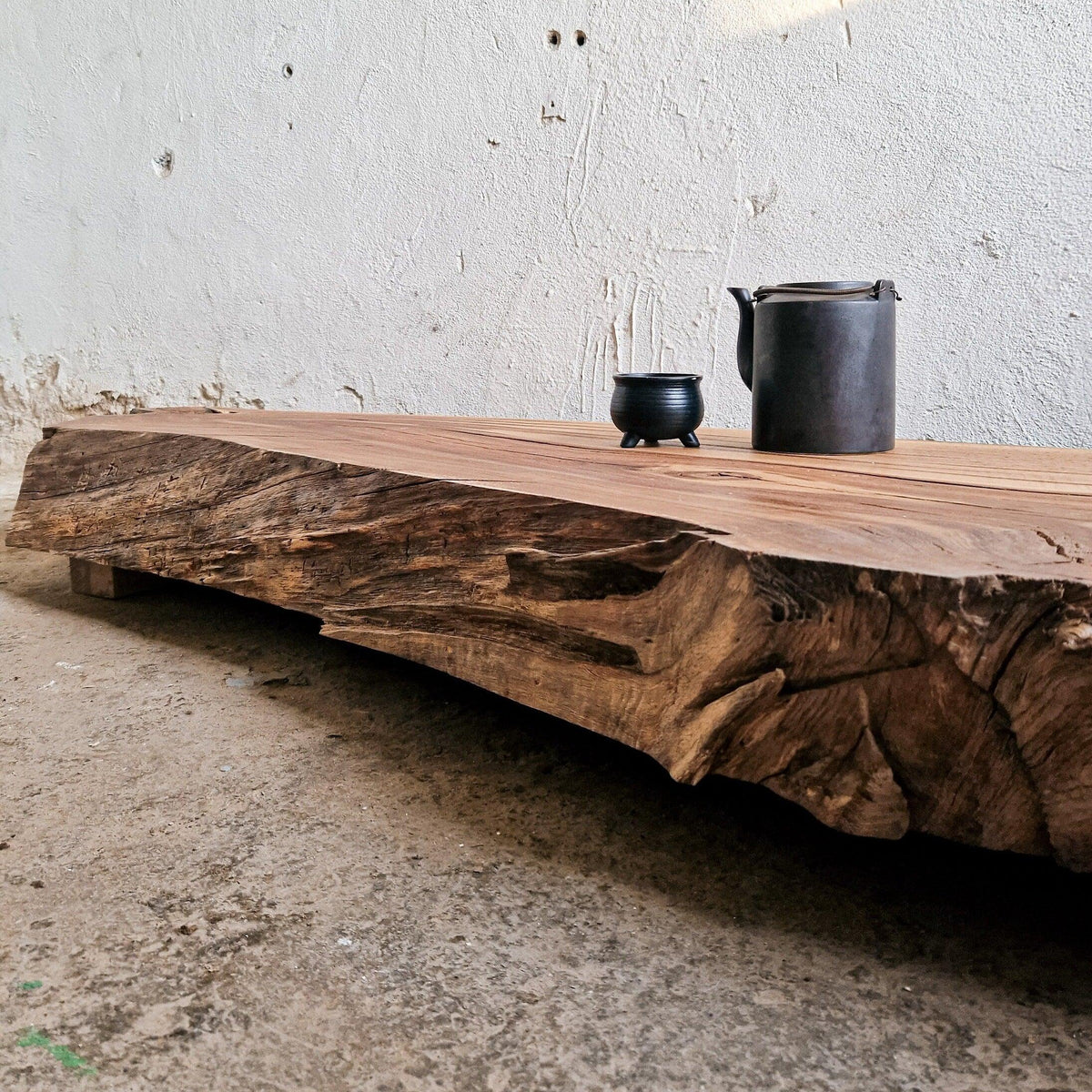Low Profile Reclaimed Oak Coffee Table - Cultheir 