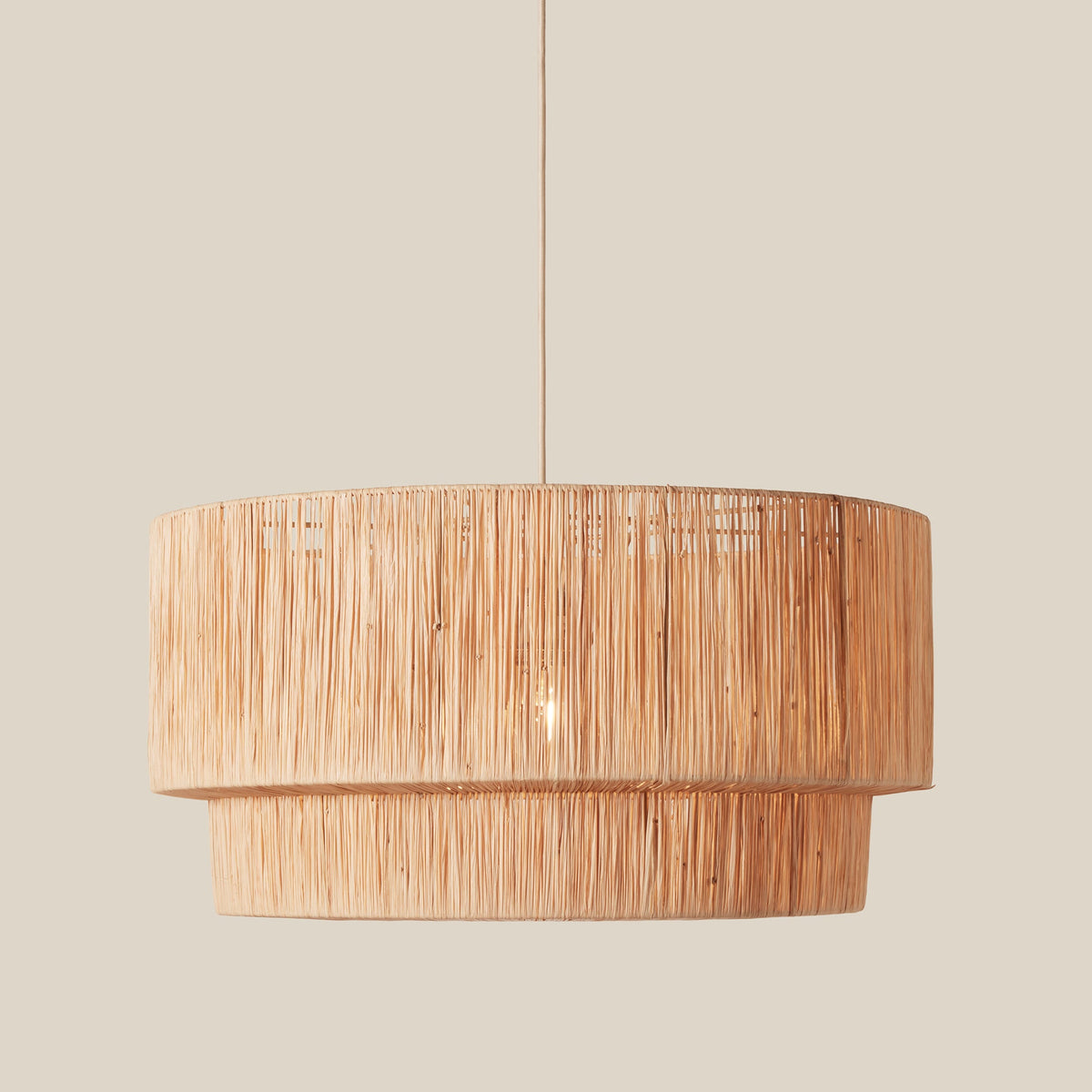 Cocktail Two-Tier Grass Pendant - detail view showing craftsmanship