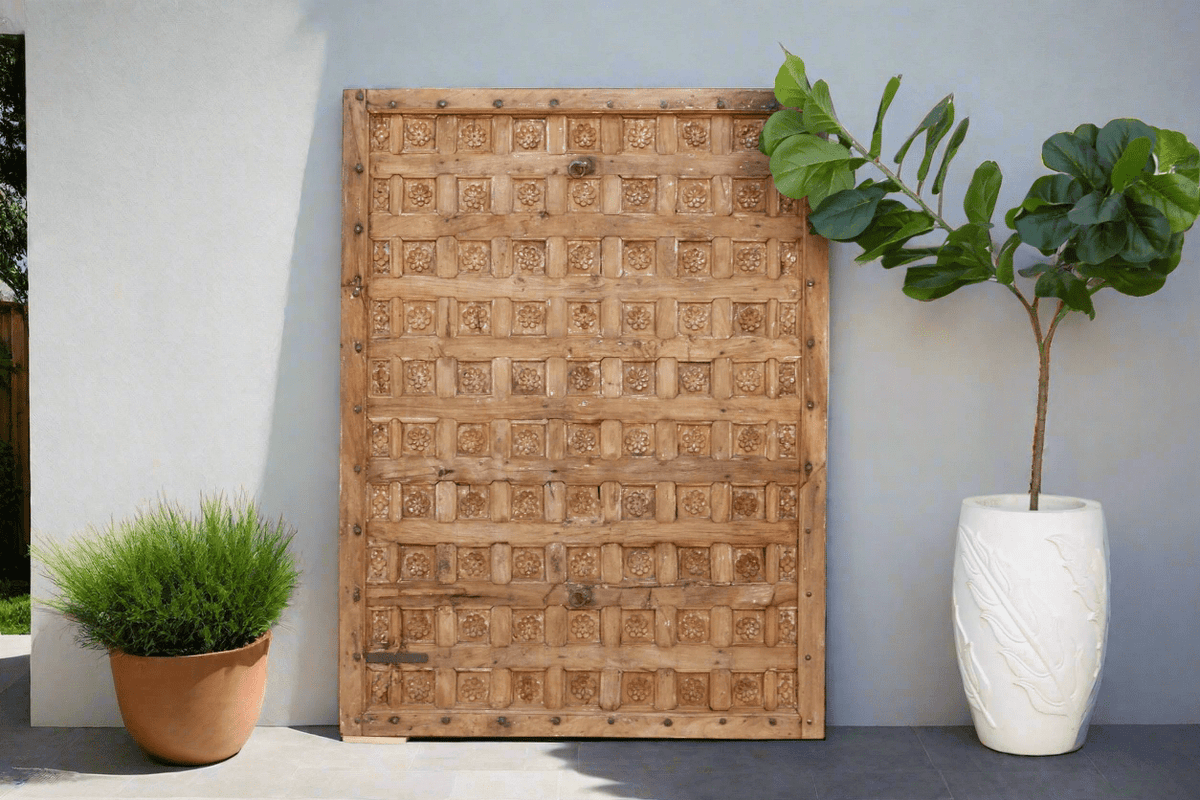 18th Century Bikaner Carved Ceiling Panel - Cultheir