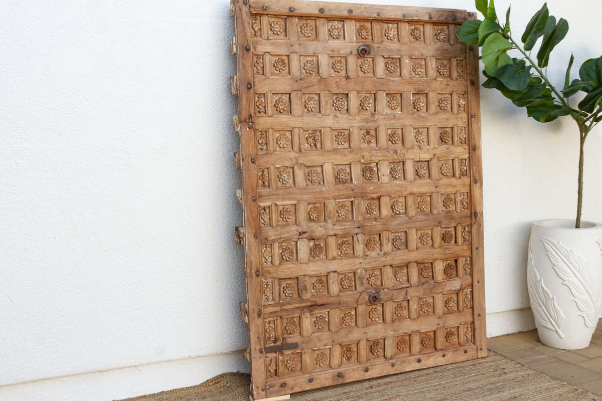 18th Century Bikaner Carved Ceiling Panel - Cultheir