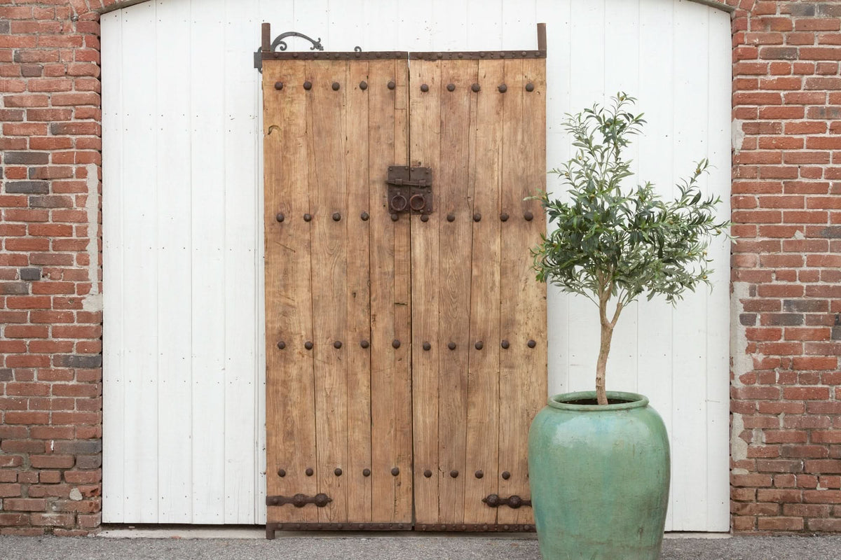 8&#39; Tall Antique Chinese Palace Doors - Cultheir