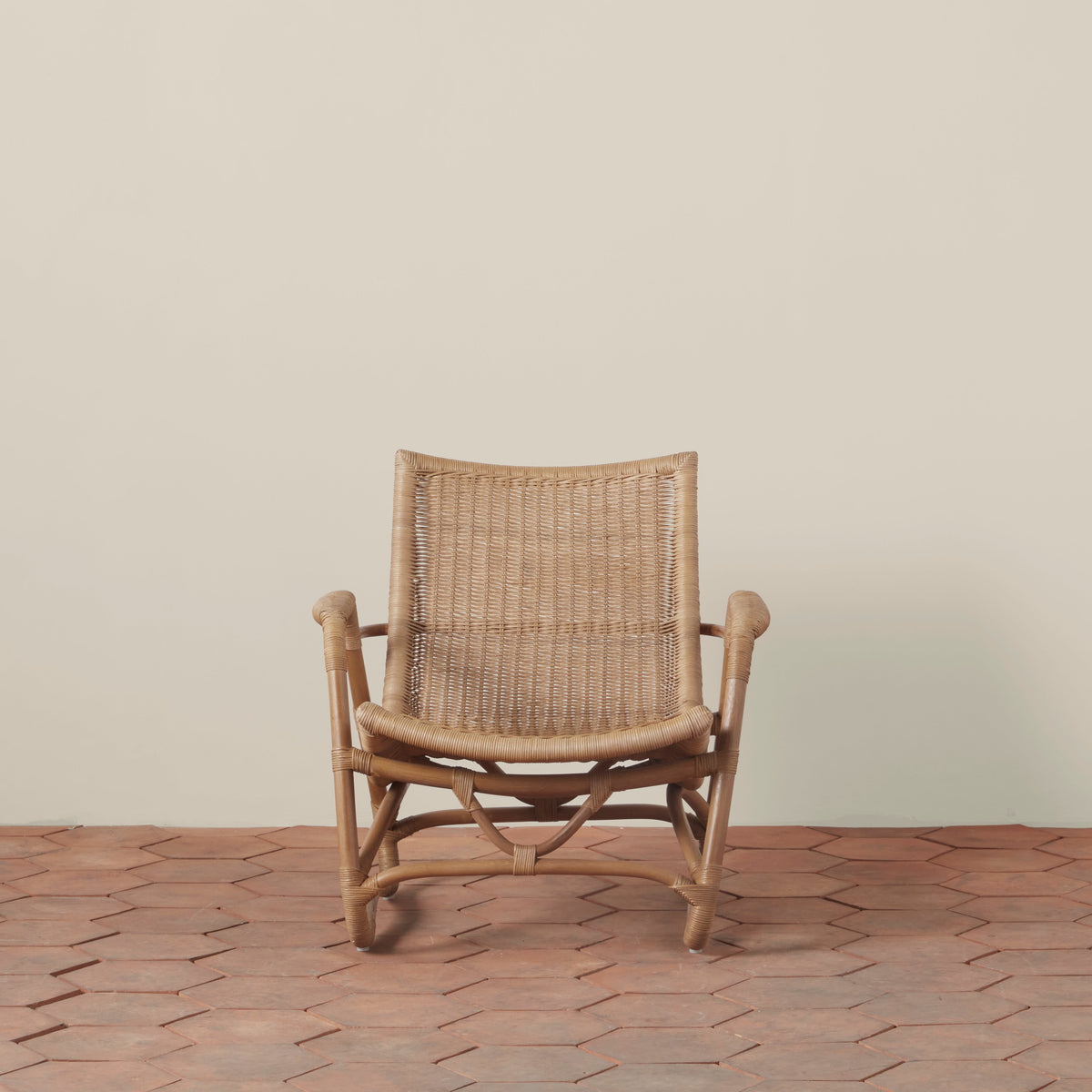 Bodega Wicker Lounge Chair - close-up
