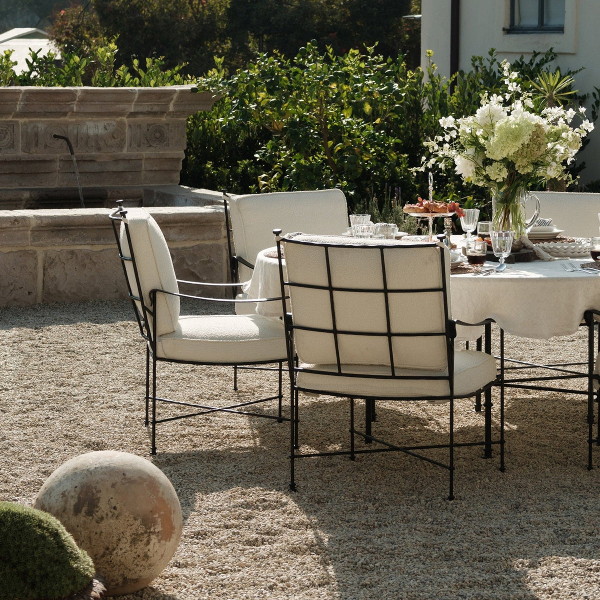 Provence Outdoor Lounge Dining Chair - Boucle