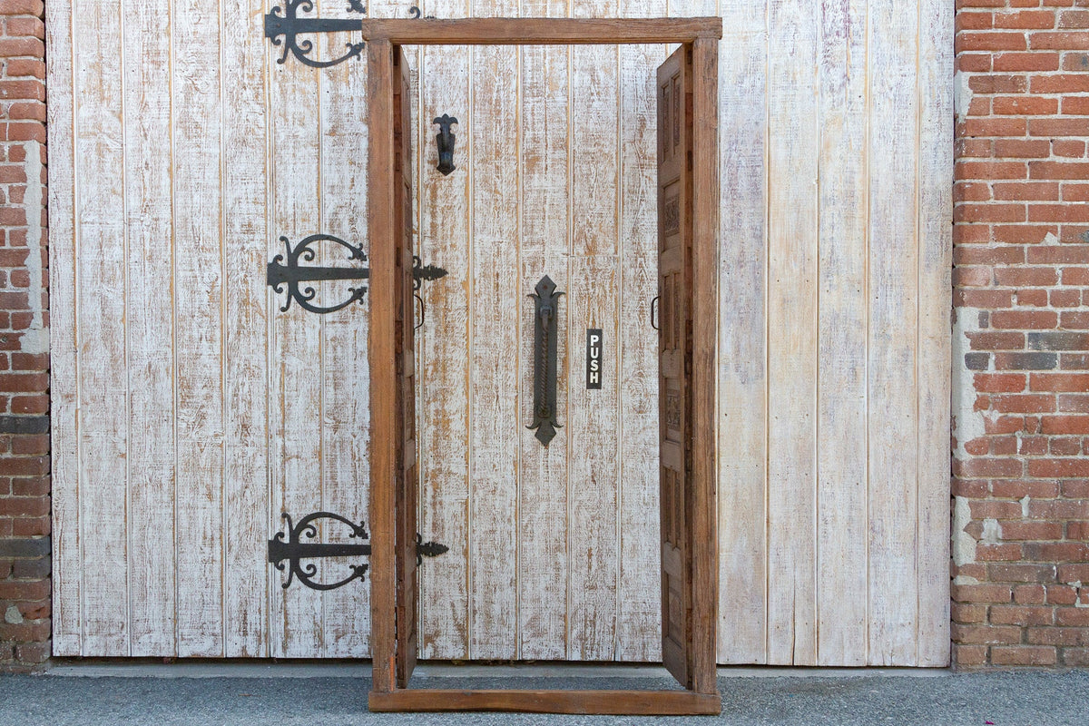 19th Century Carved Medallion Floral Doors