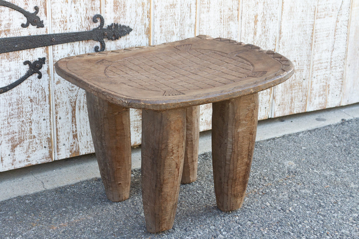 Antique Tribal Turtle Carved Senufo Table