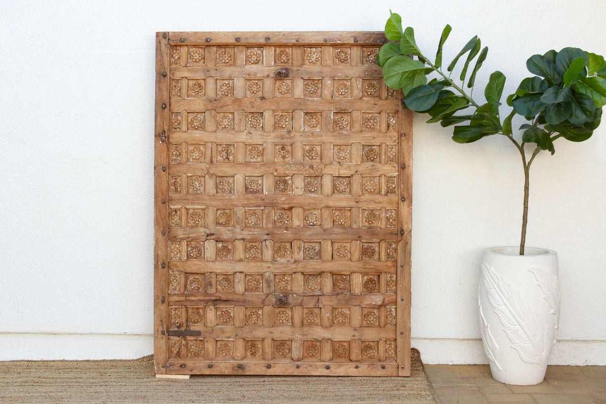 18th Century Bikaner Carved Ceiling Panel