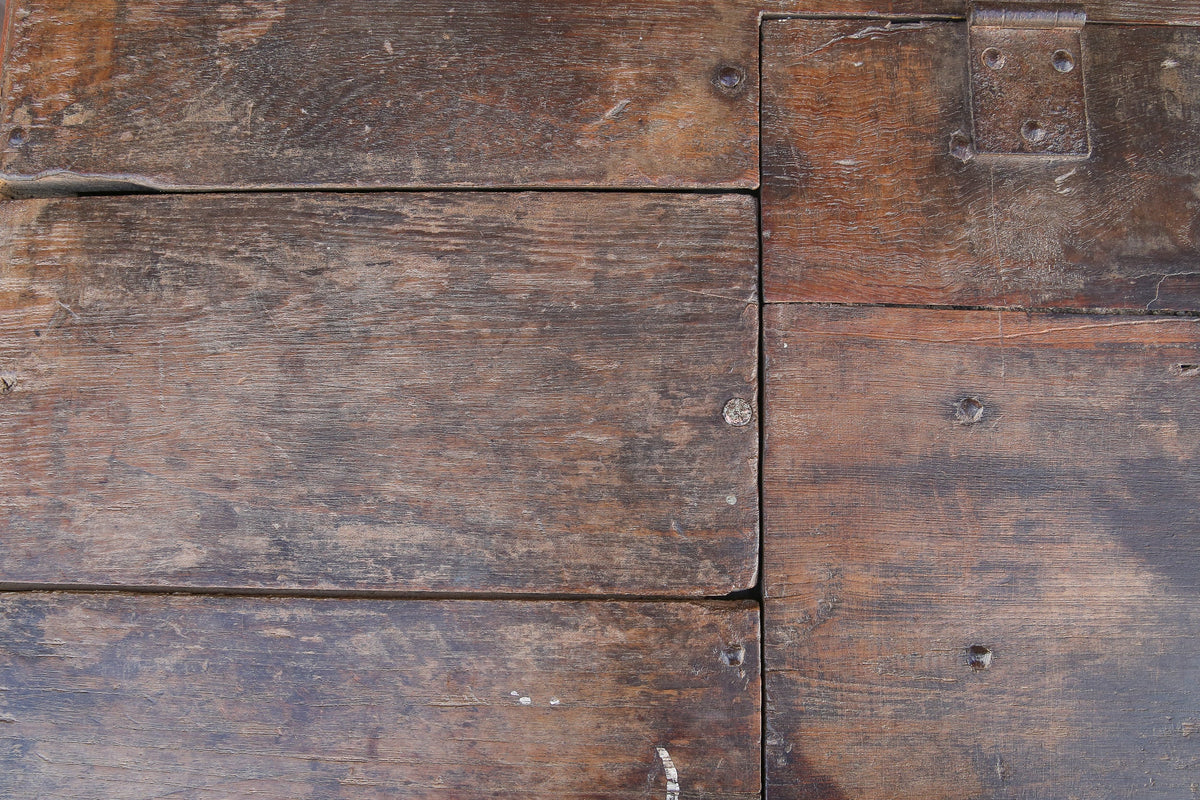 Antique Indian Teak Dowry Trunk