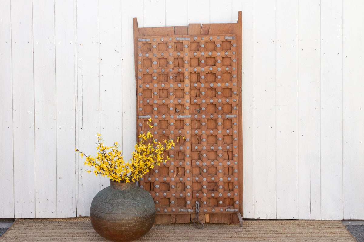 Early 19th Moorish Star Teak Door