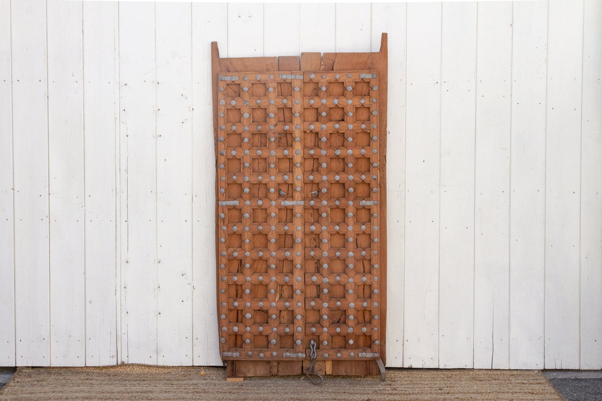 Early 19th Moorish Star Teak Door