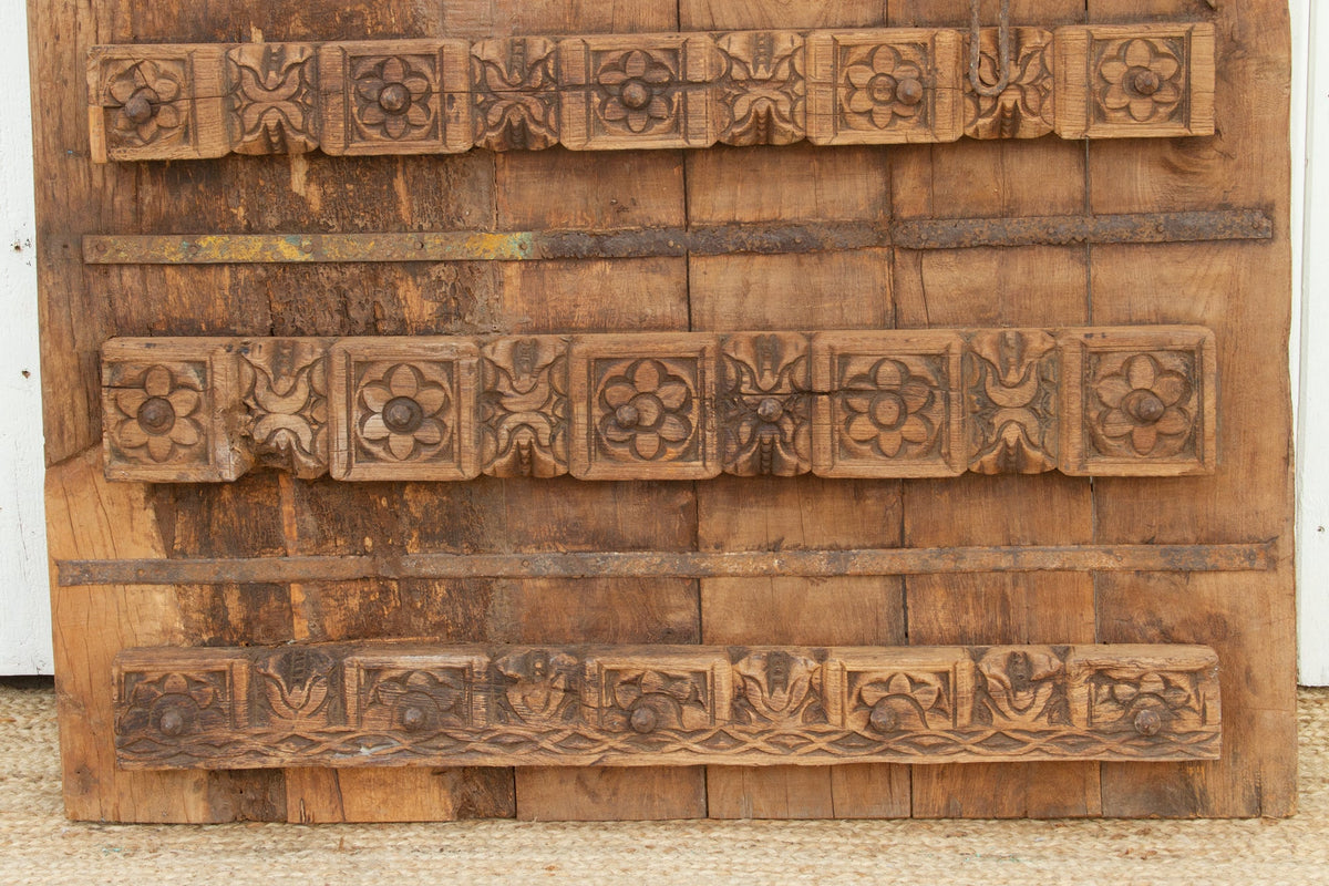 Antique Floral Carved Indian Gate