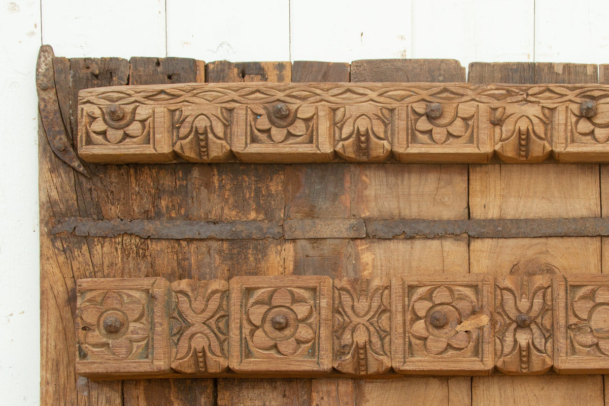 Antique Floral Carved Indian Gate