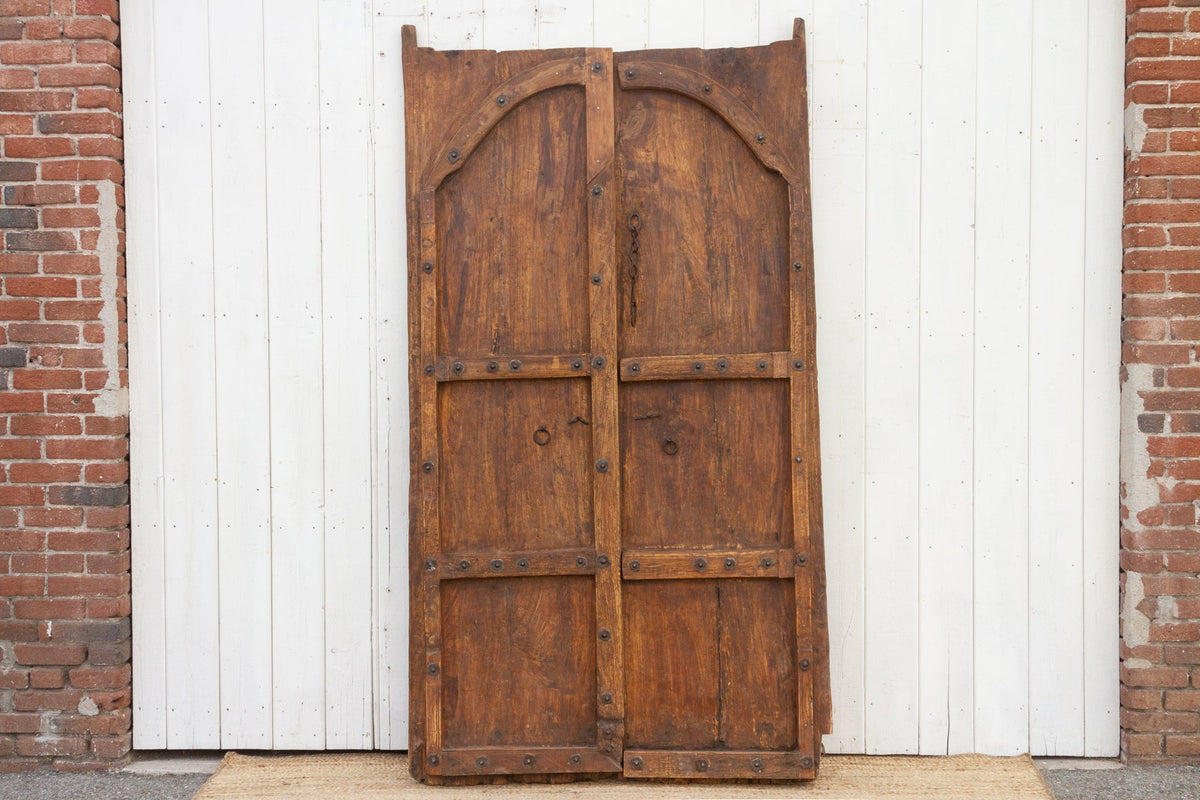 19th Century Indian Moorish Pair of Teak Doors