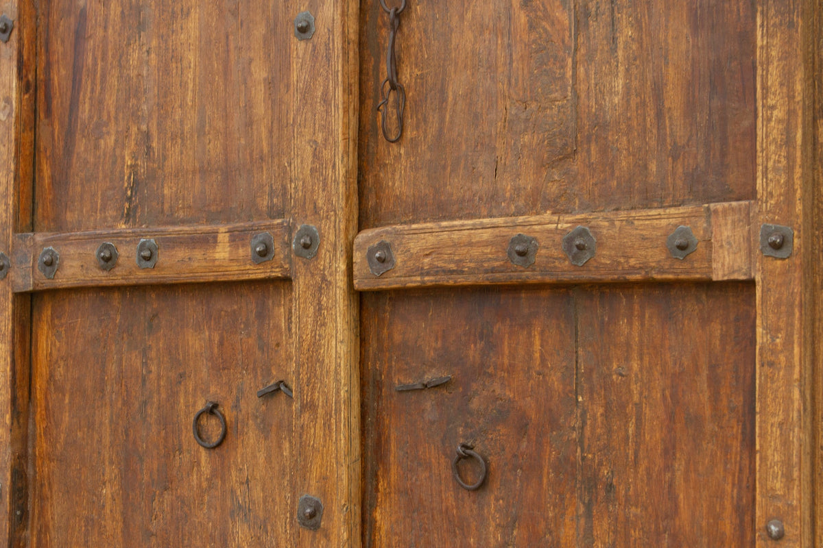 19th Century Indian Moorish Pair of Teak Doors