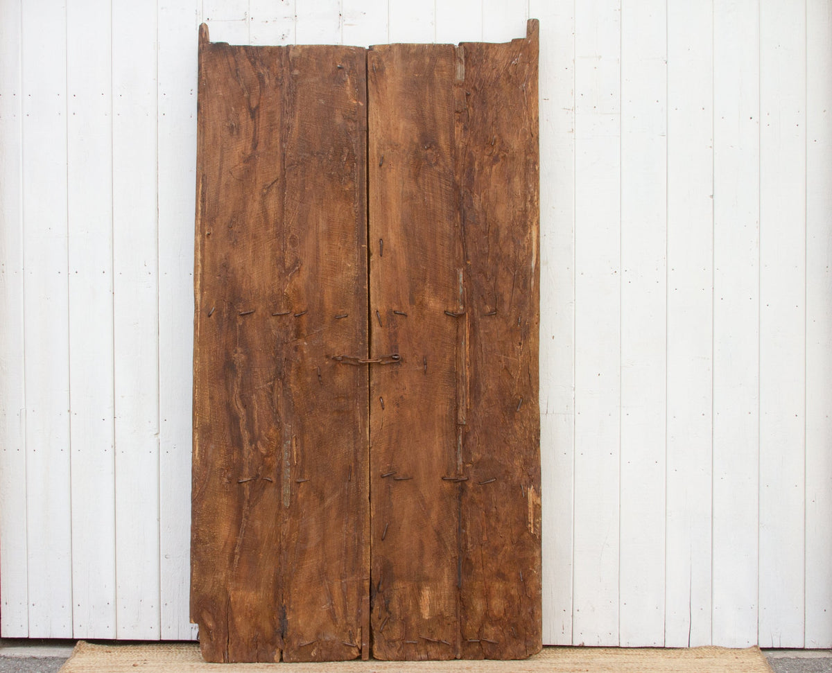 19th Century Indian Moorish Pair of Teak Doors