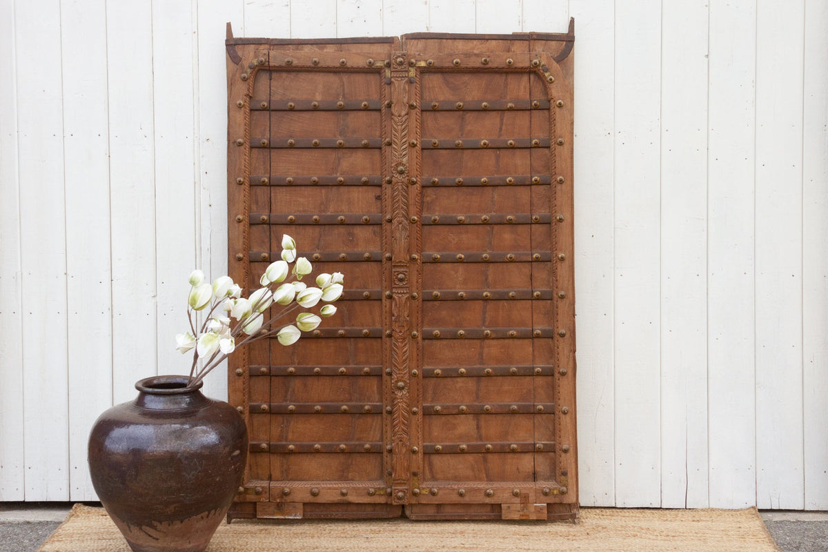 Antique Iron Bound Medieval Double Door