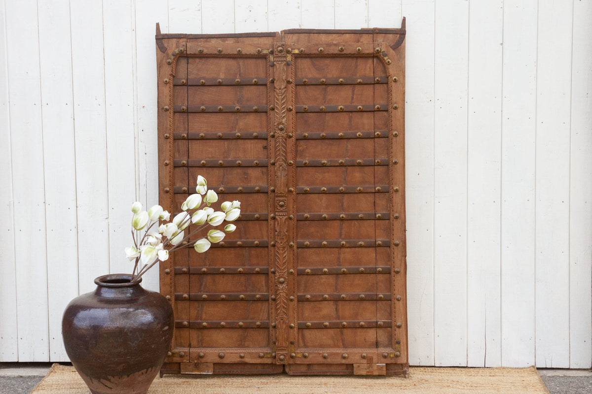 Antique Iron Bound Medieval Double Door