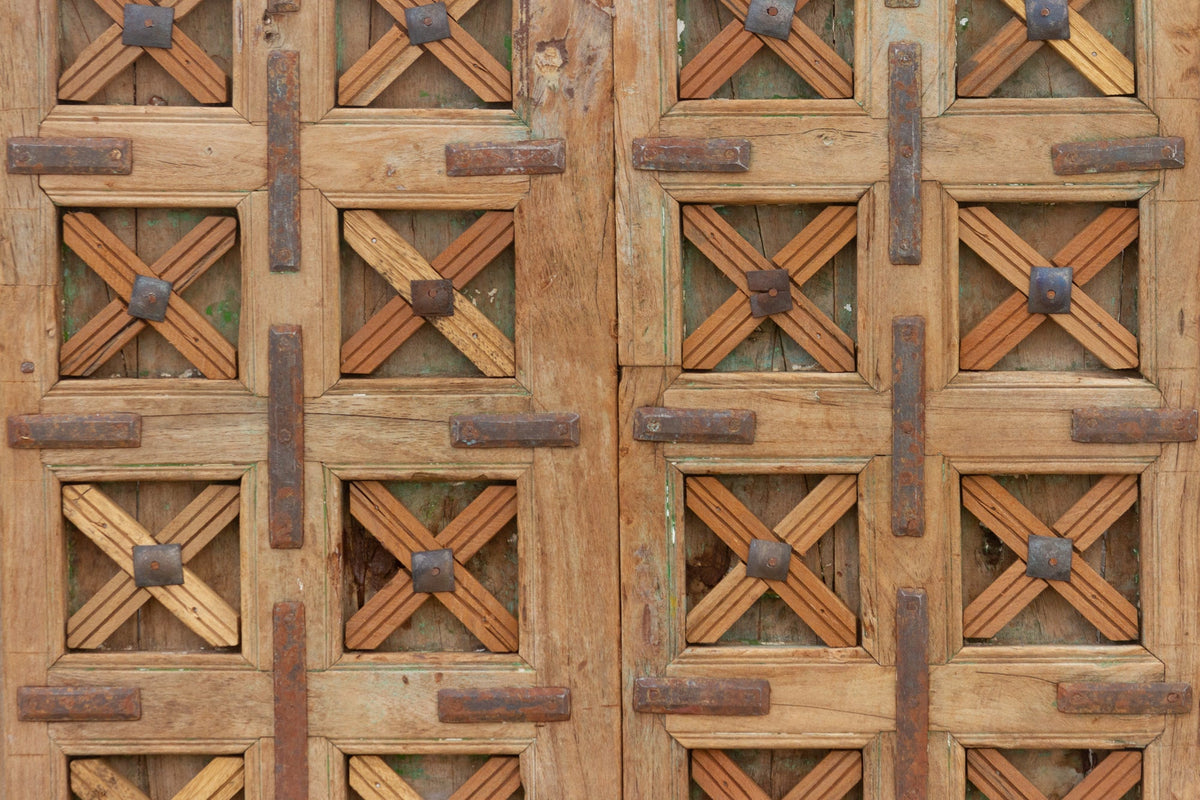 Pair of Small Antique Rajasthani Doors