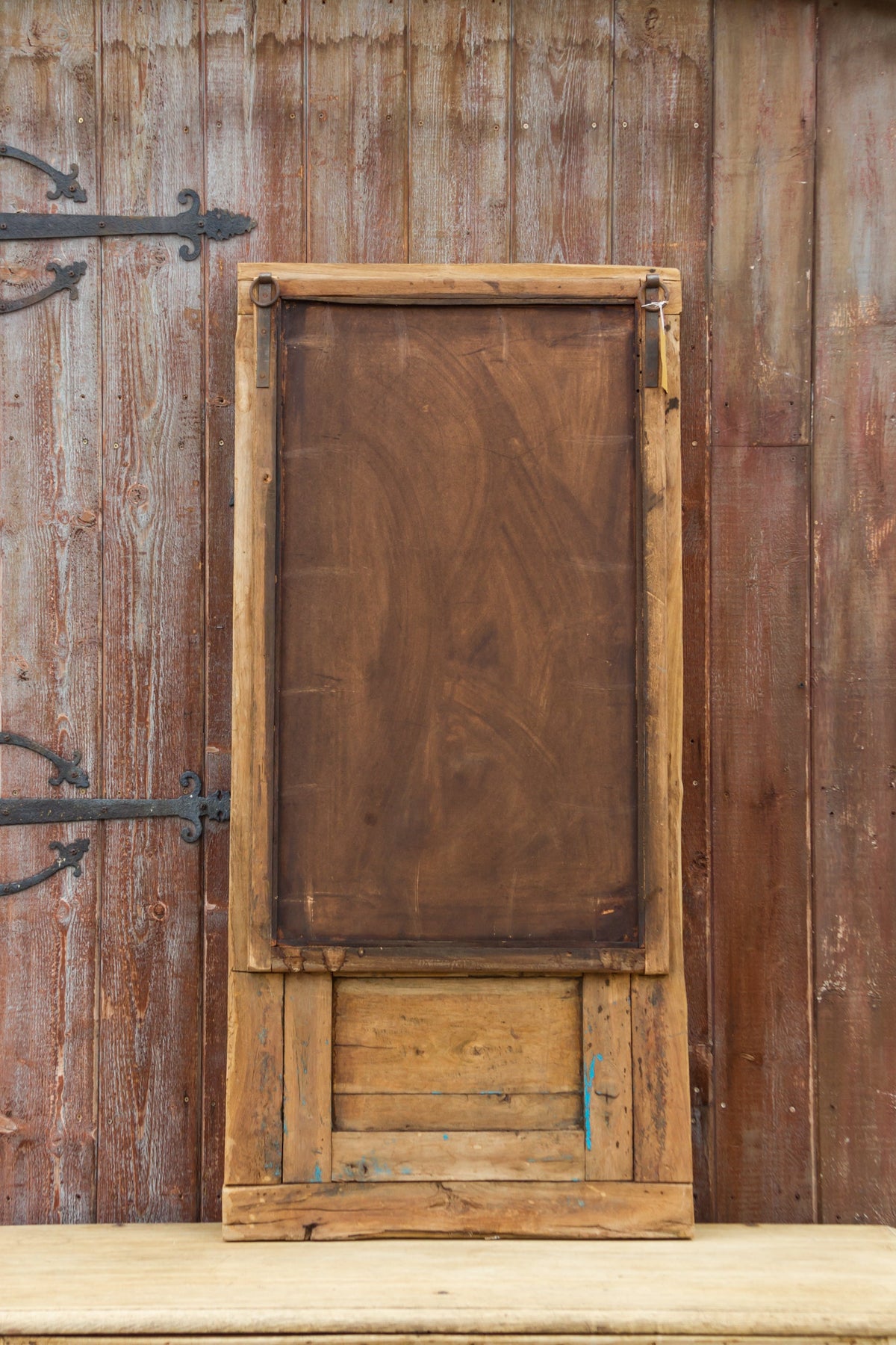 19th Century Bleached Mandwa Arch Mirror