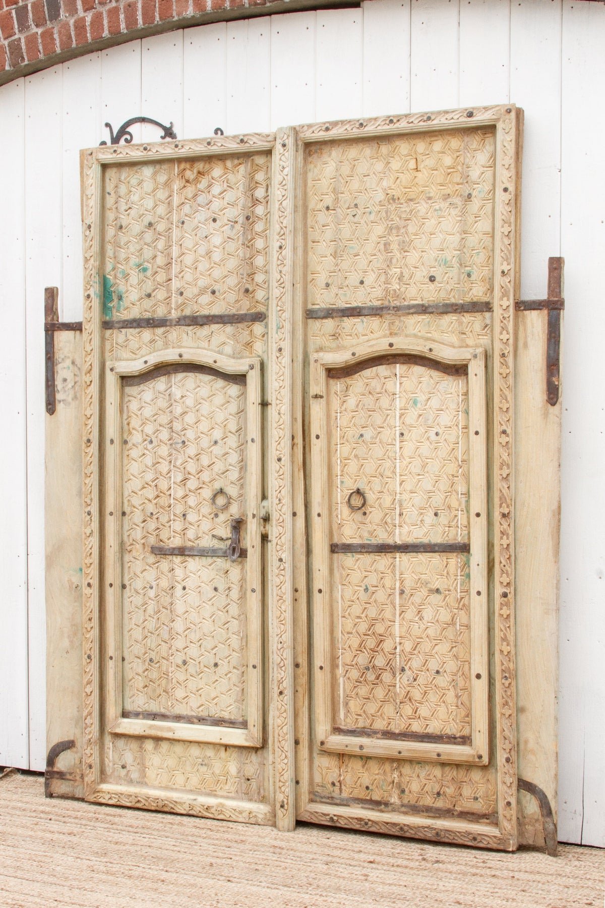 Pair of Antique Rajasthani Carved Doors (Trade)