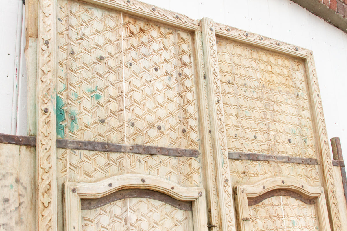Pair of Antique Rajasthani Carved Doors (Trade)