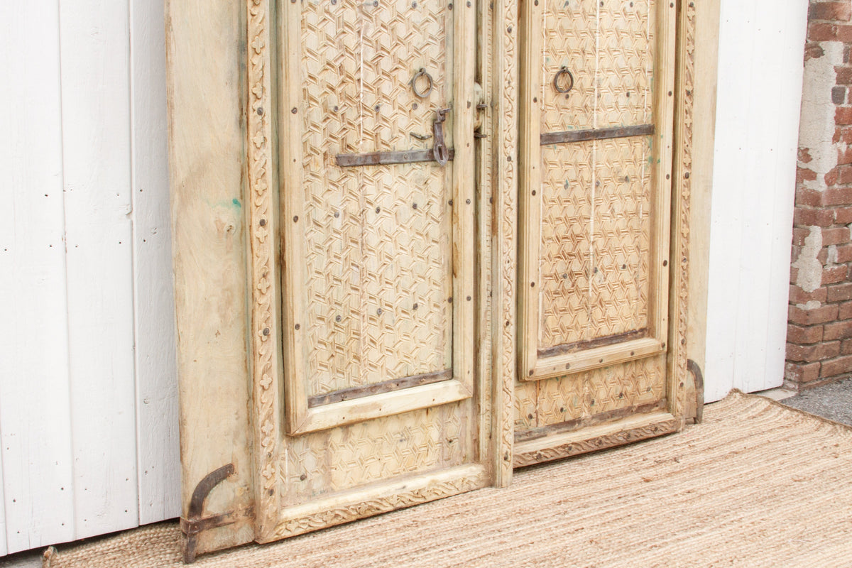 Pair of Antique Rajasthani Carved Doors (Trade)
