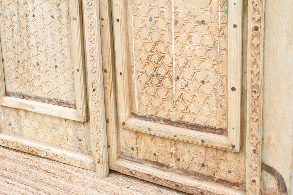 Pair of Antique Rajasthani Carved Doors (Trade)