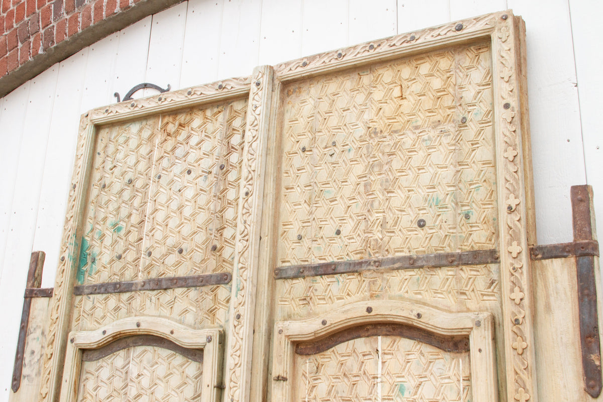 Pair of Antique Rajasthani Carved Doors (Trade)