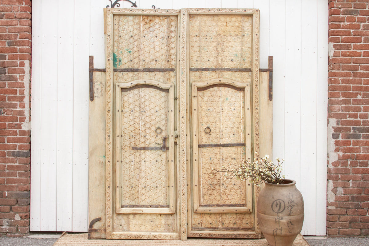 Pair of Antique Rajasthani Carved Doors (Trade)
