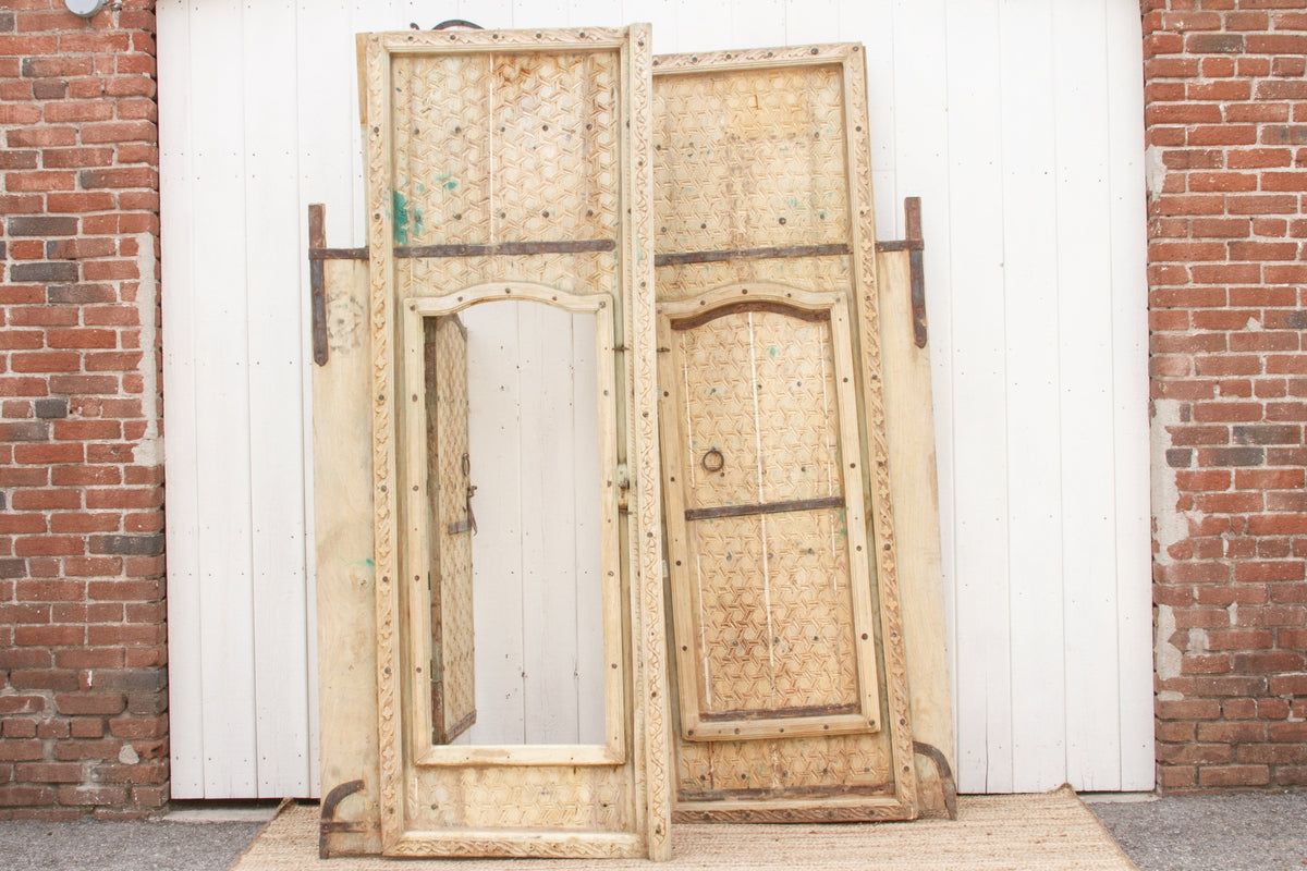 Pair of Antique Rajasthani Carved Doors (Trade)
