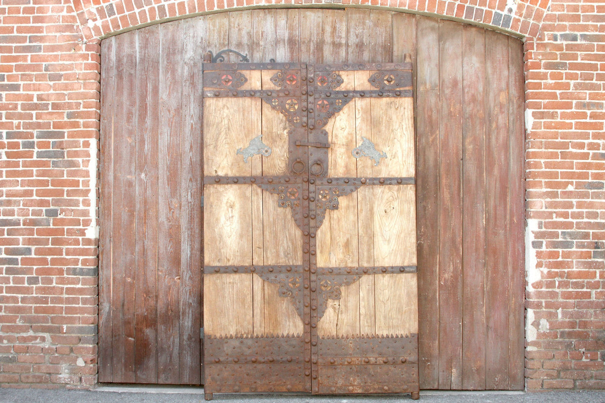 Grand Early 19th Century Asian Rustic Chateau Doors