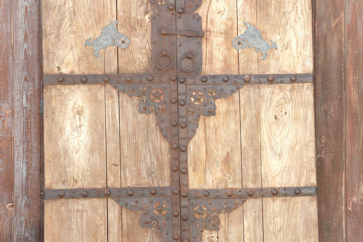 Grand Early 19th Century Asian Rustic Chateau Doors