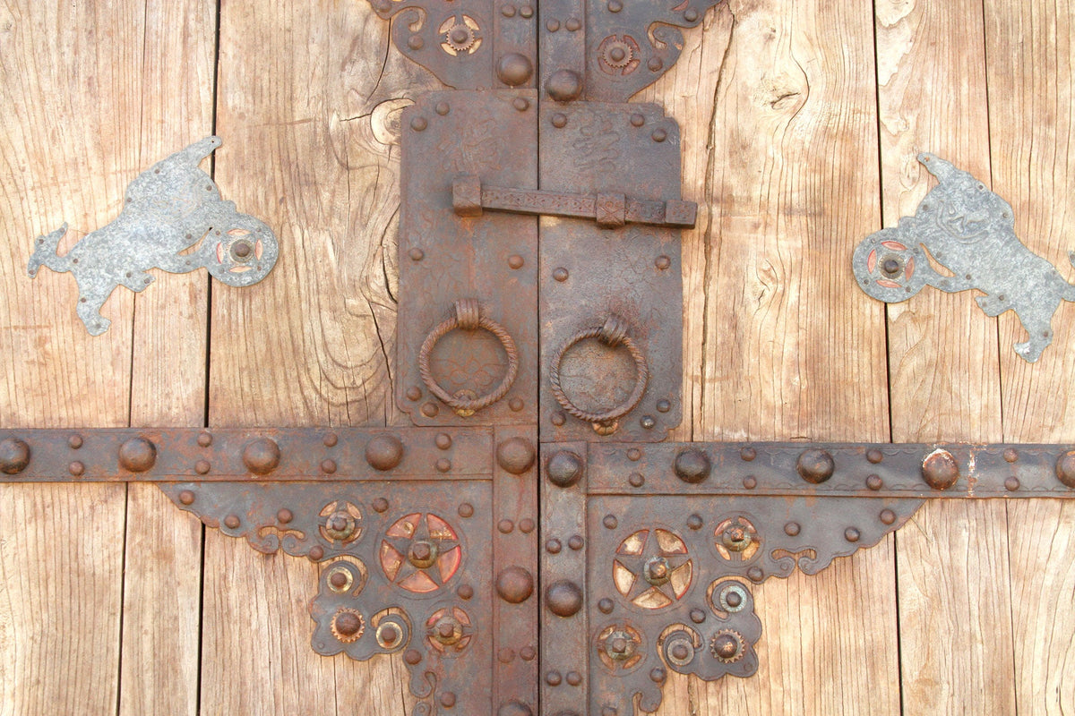 Grand Early 19th Century Asian Rustic Chateau Doors
