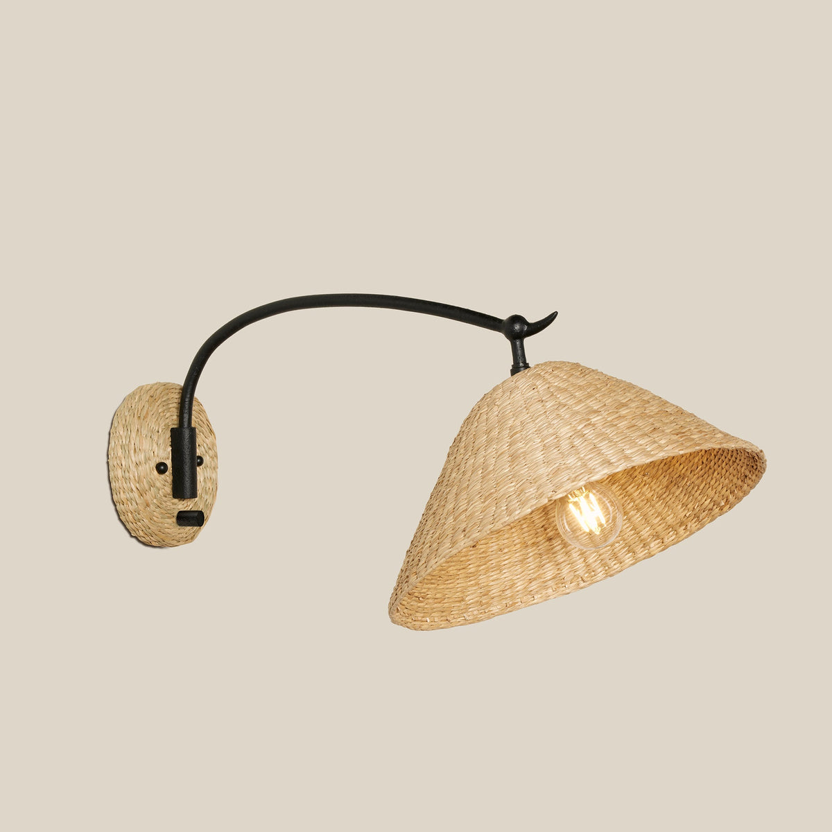 Bainbridge Oversized Swing Arm Sconce - detail view showing craftsmanship