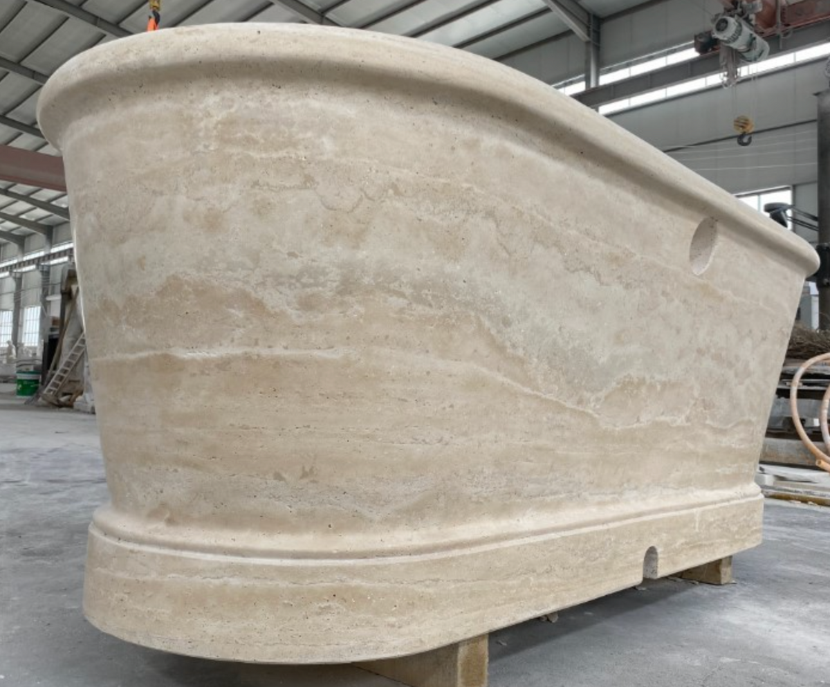 Honed Travertine Bathtub