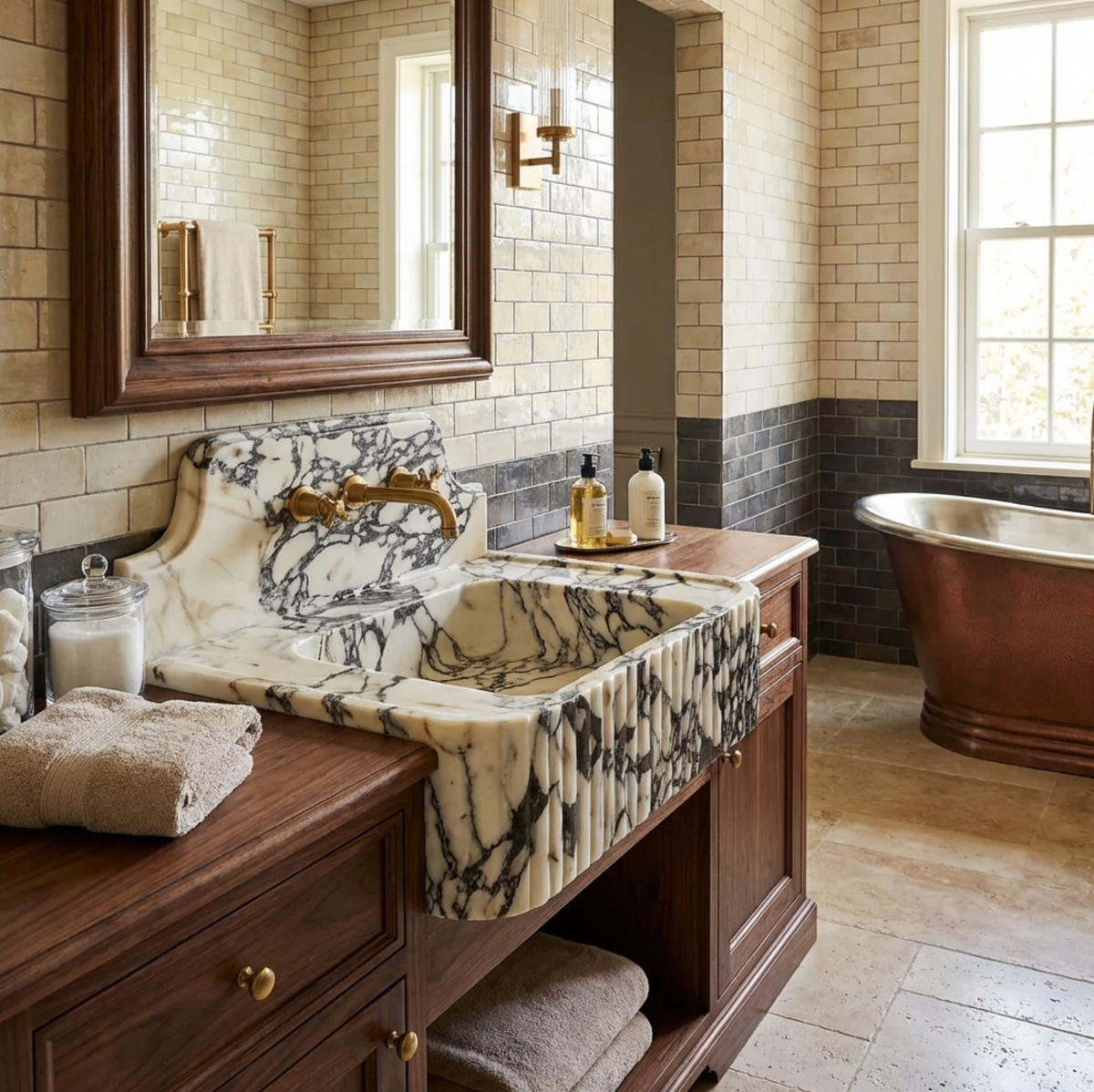 Calacatta Viola Marble Sink