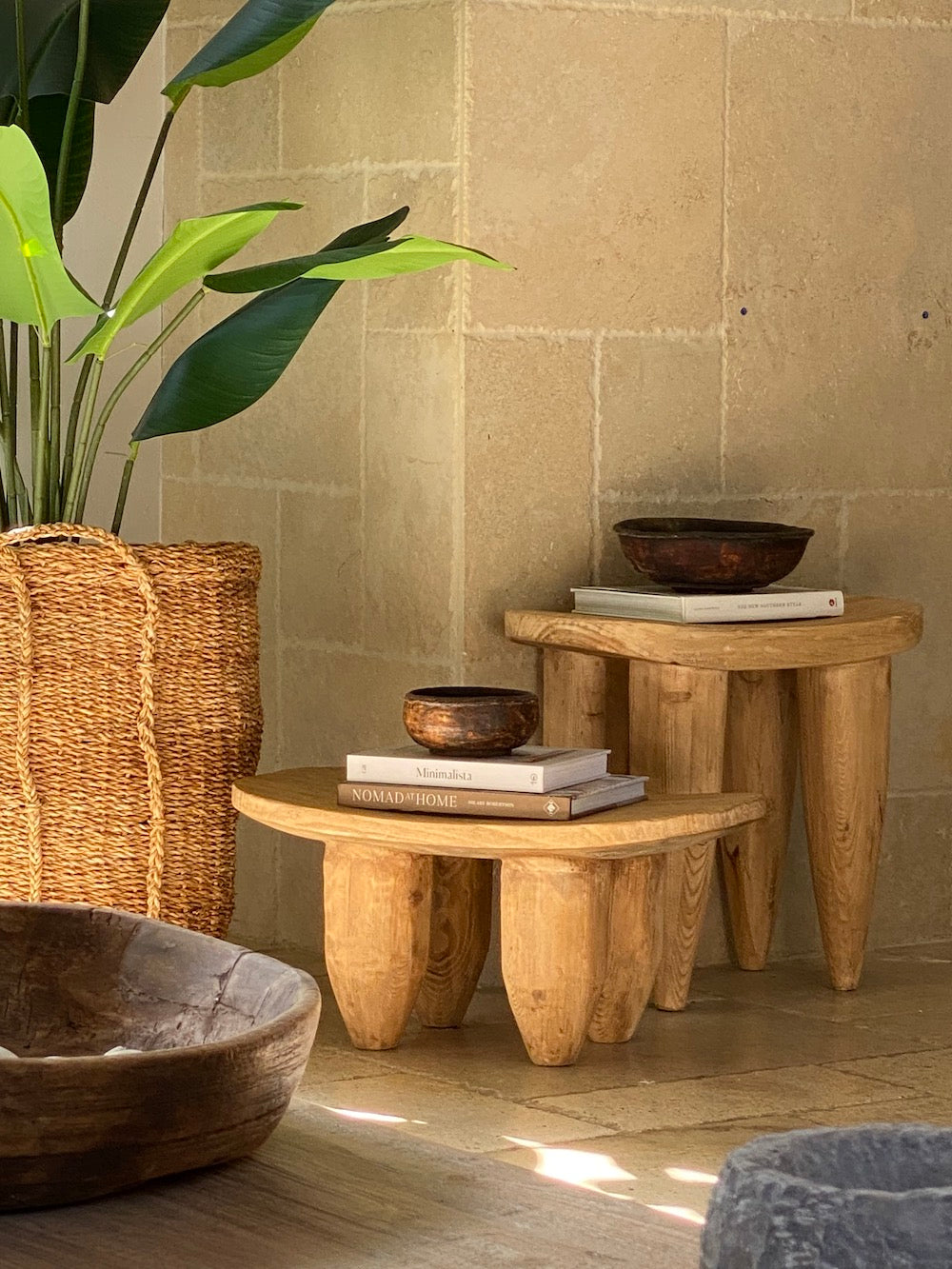 Senufo Elm Stool Small