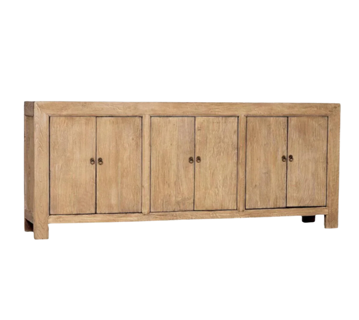 Six Door Elm Sideboard