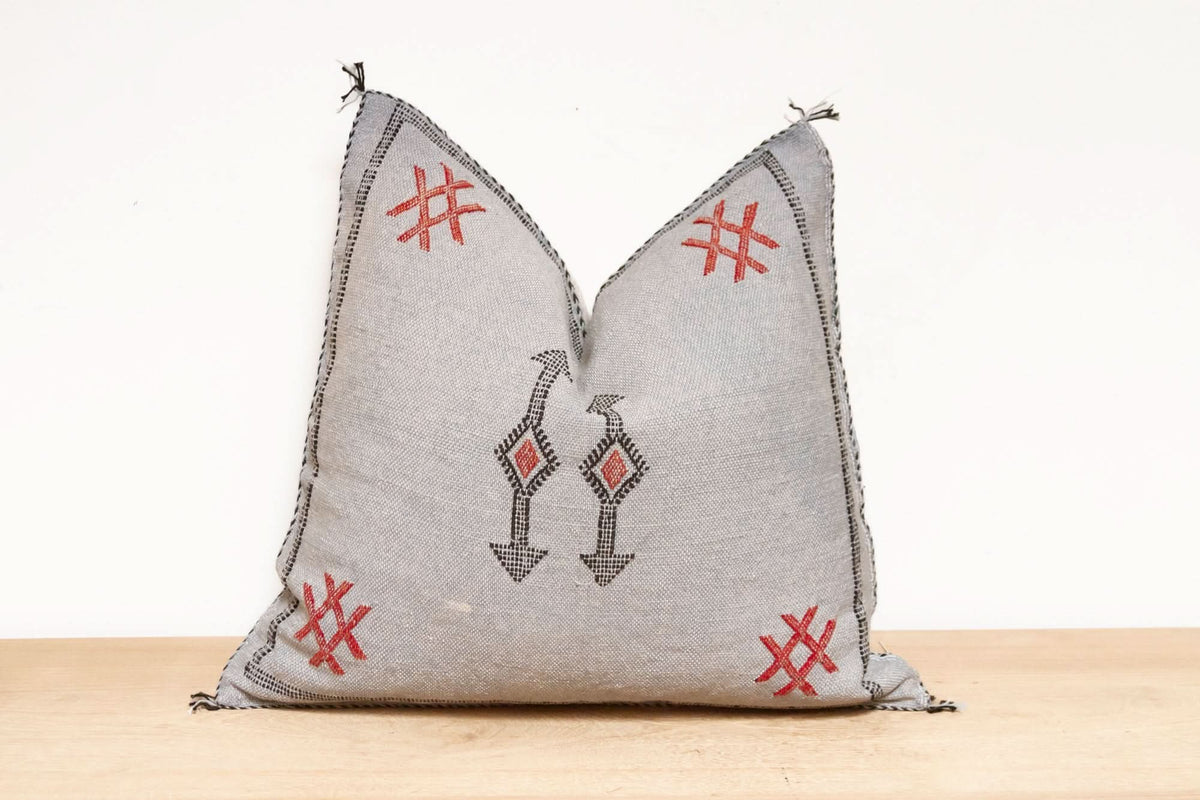 Agadir Moroccan Cactus Silk Pillow - Cultheir