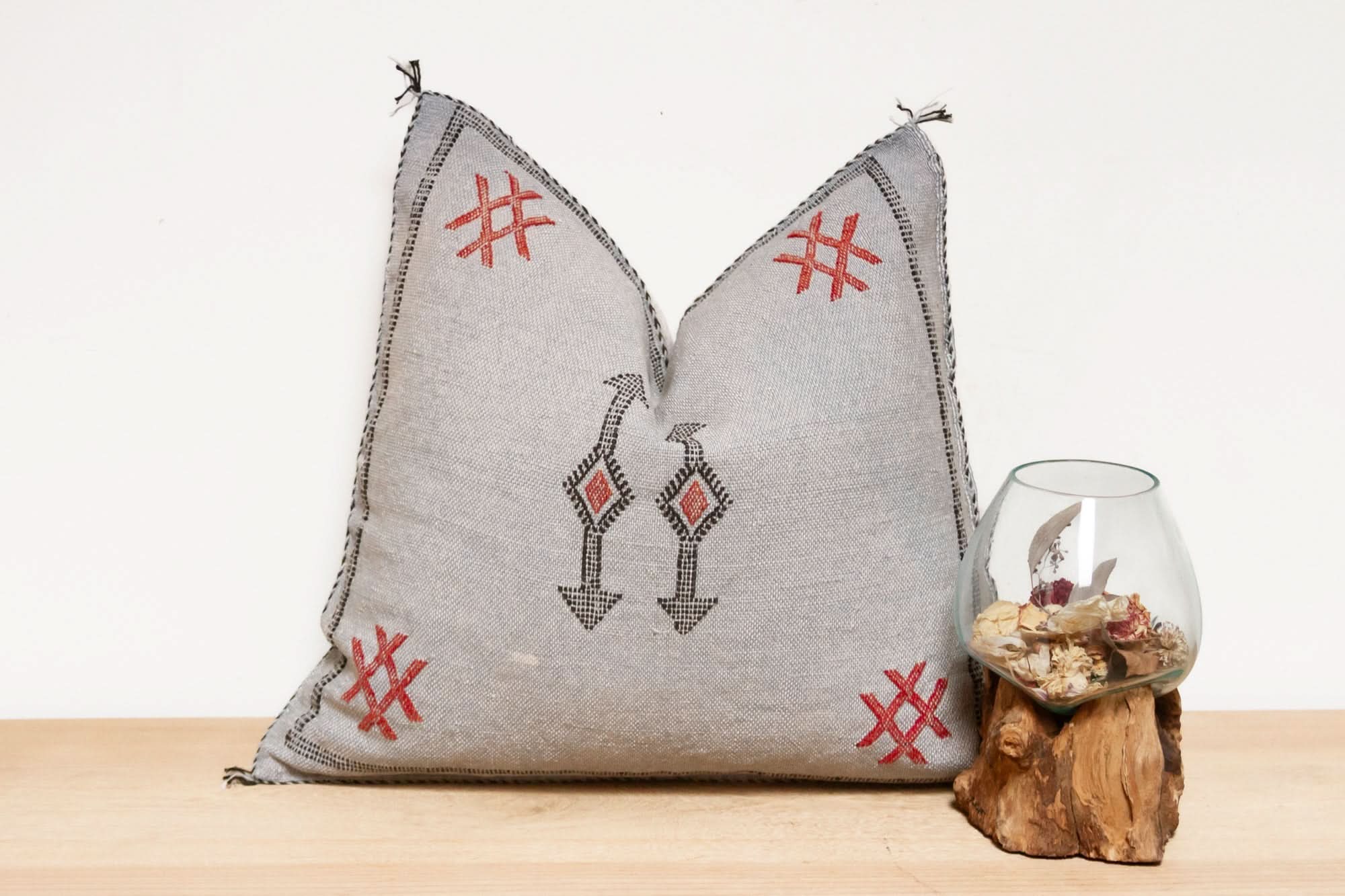 Agadir Moroccan Cactus Silk Pillow - Cultheir