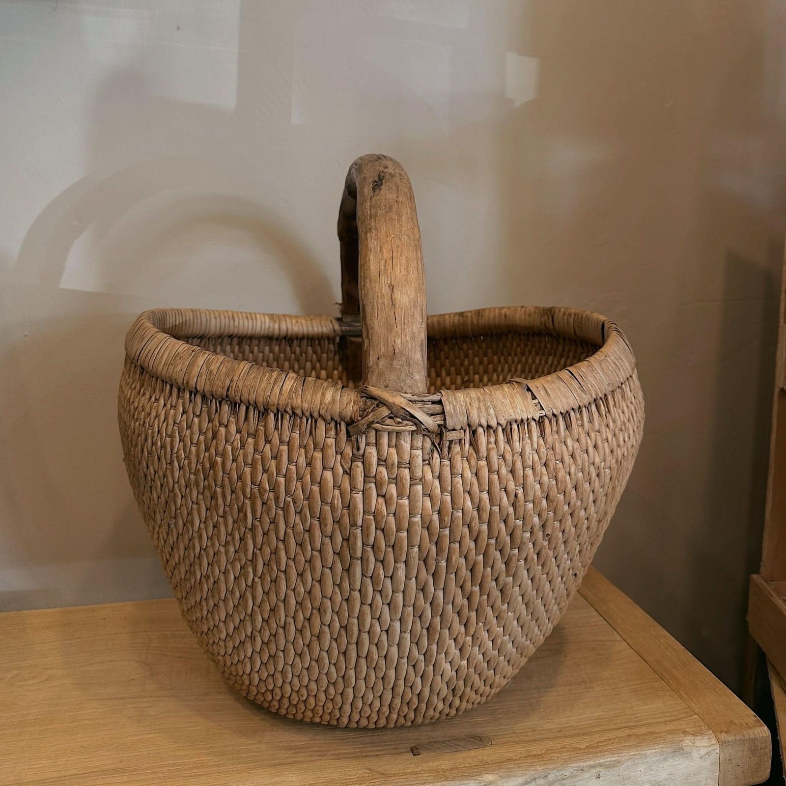 Antique Hand - Woven Chinese Basket - Cultheir