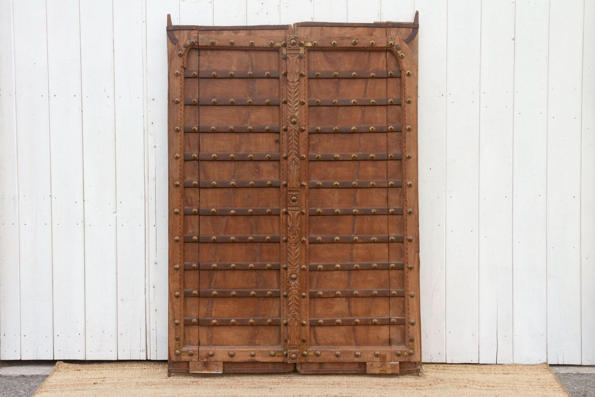 Antique Iron Bound Medieval Double Door - Cultheir