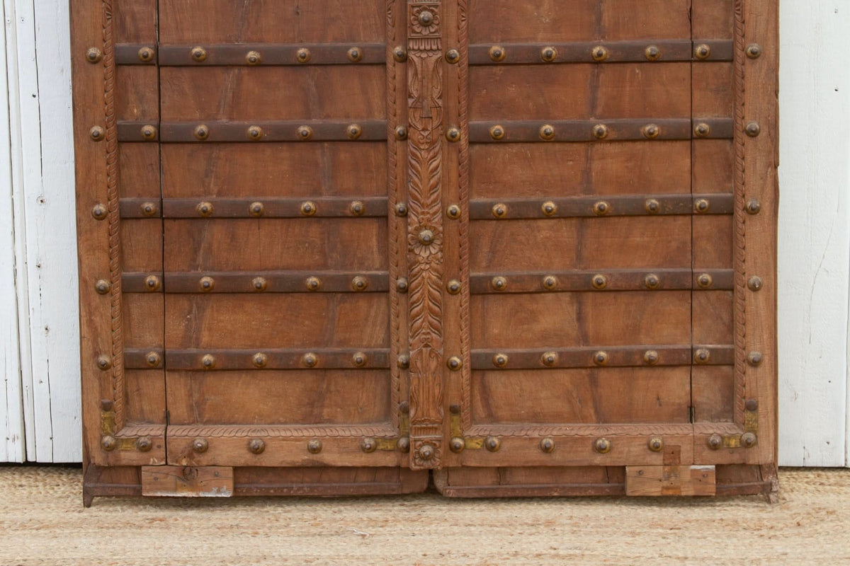 Antique Iron Bound Medieval Double Door - Cultheir