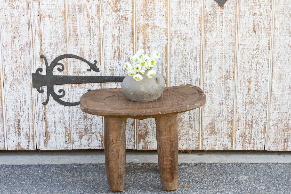 Antique Tribal Turtle Carved Senufo Table - Cultheir