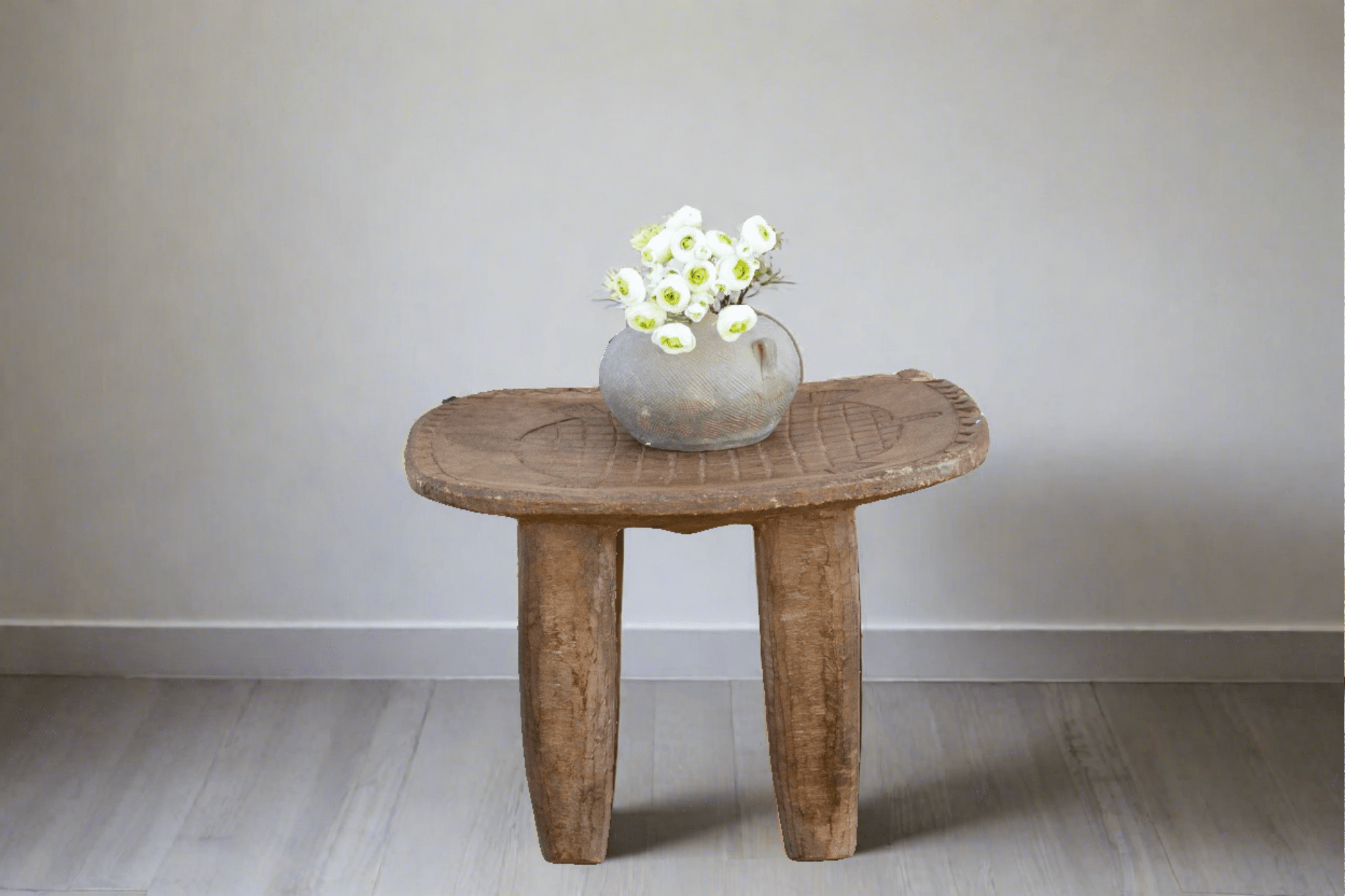 Antique Tribal Turtle Carved Senufo Table - Cultheir