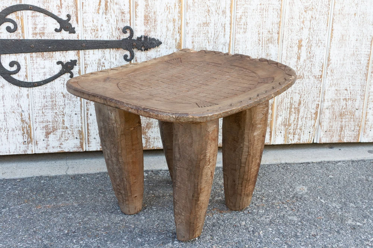 Antique Tribal Turtle Carved Senufo Table - Cultheir