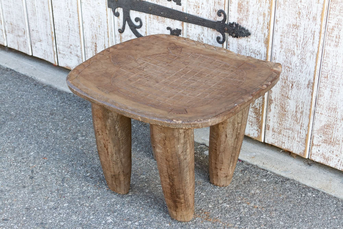 Antique Tribal Turtle Carved Senufo Table - Cultheir