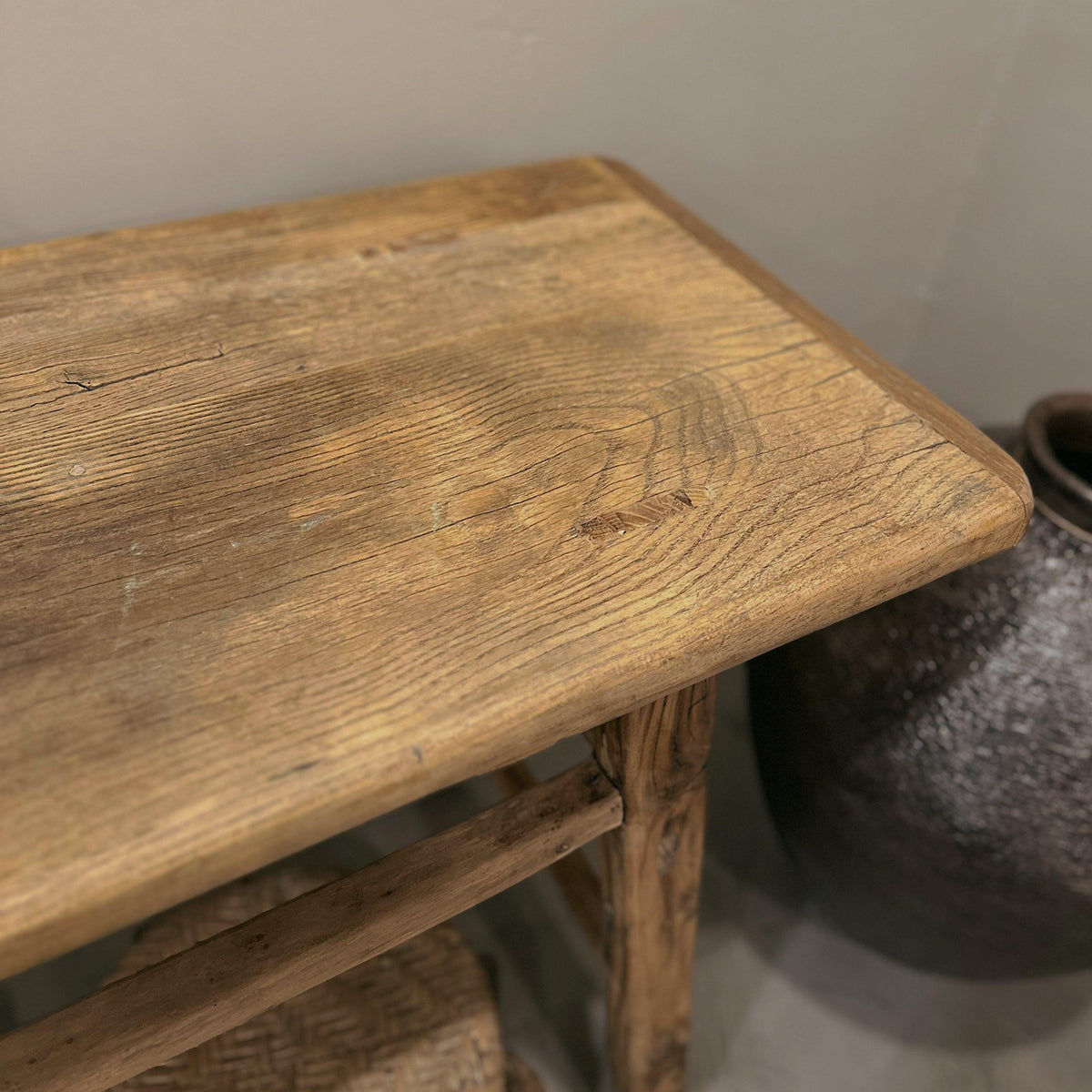 Antique Wood Console Table - Short - Cultheir 