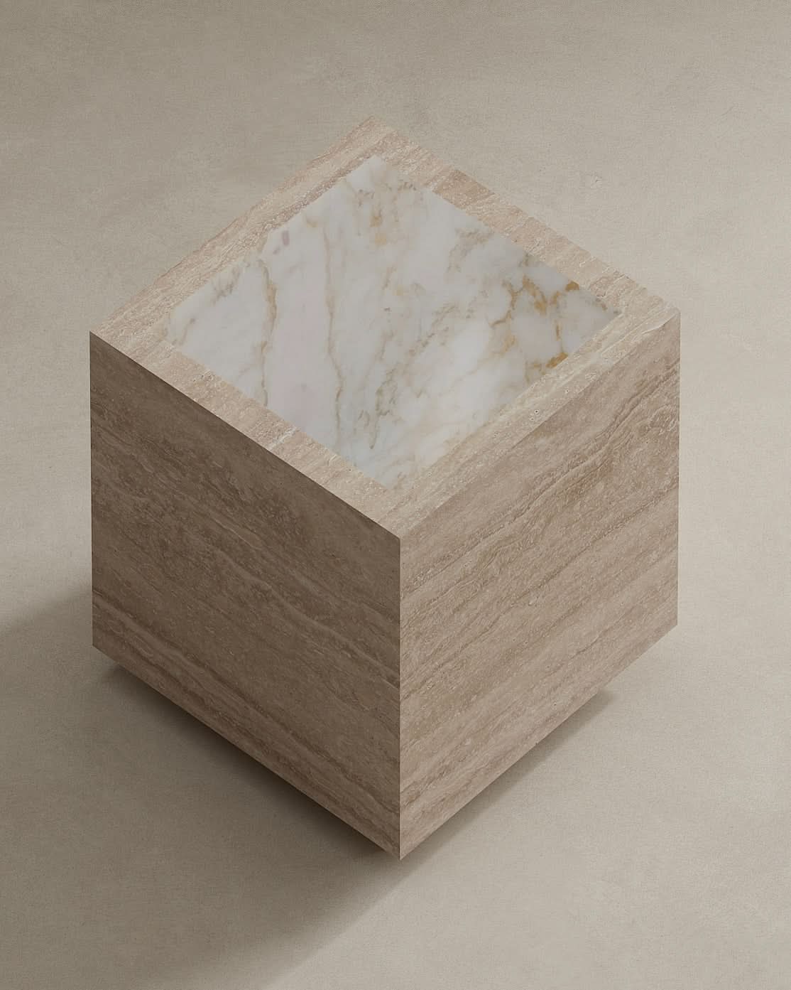 Palermo Travertine &amp; Onyx Side Table