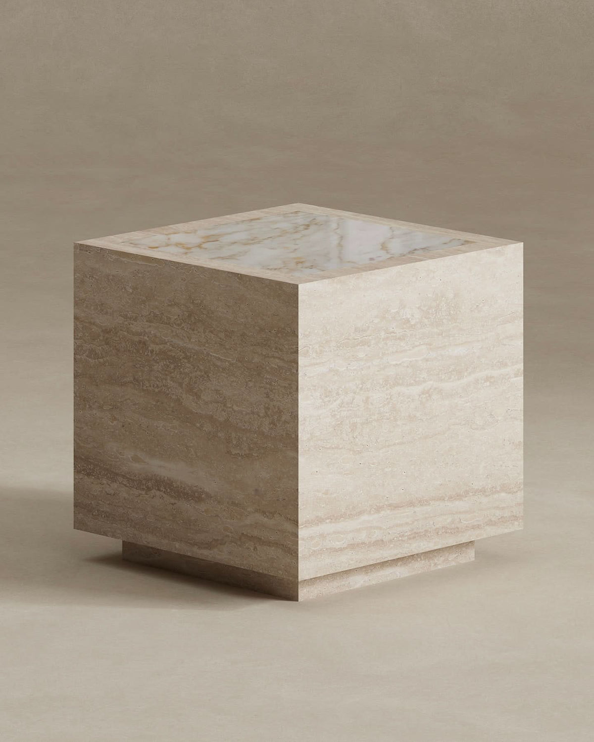 Palermo Travertine &amp; Onyx Side Table